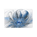Blue Gray Abstract Flower Doormat 23.6 x 15.7 in Doormat