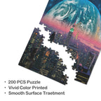 Earthrise Apollo 10 x 13.94 in 200-Piece Wooden Jigsaw Puzzle (QUE)