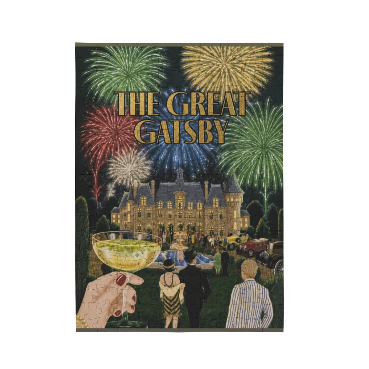 Gatsby Green Light 10 x 13.94 in 200-Piece Wooden Jigsaw Puzzle (QUE)