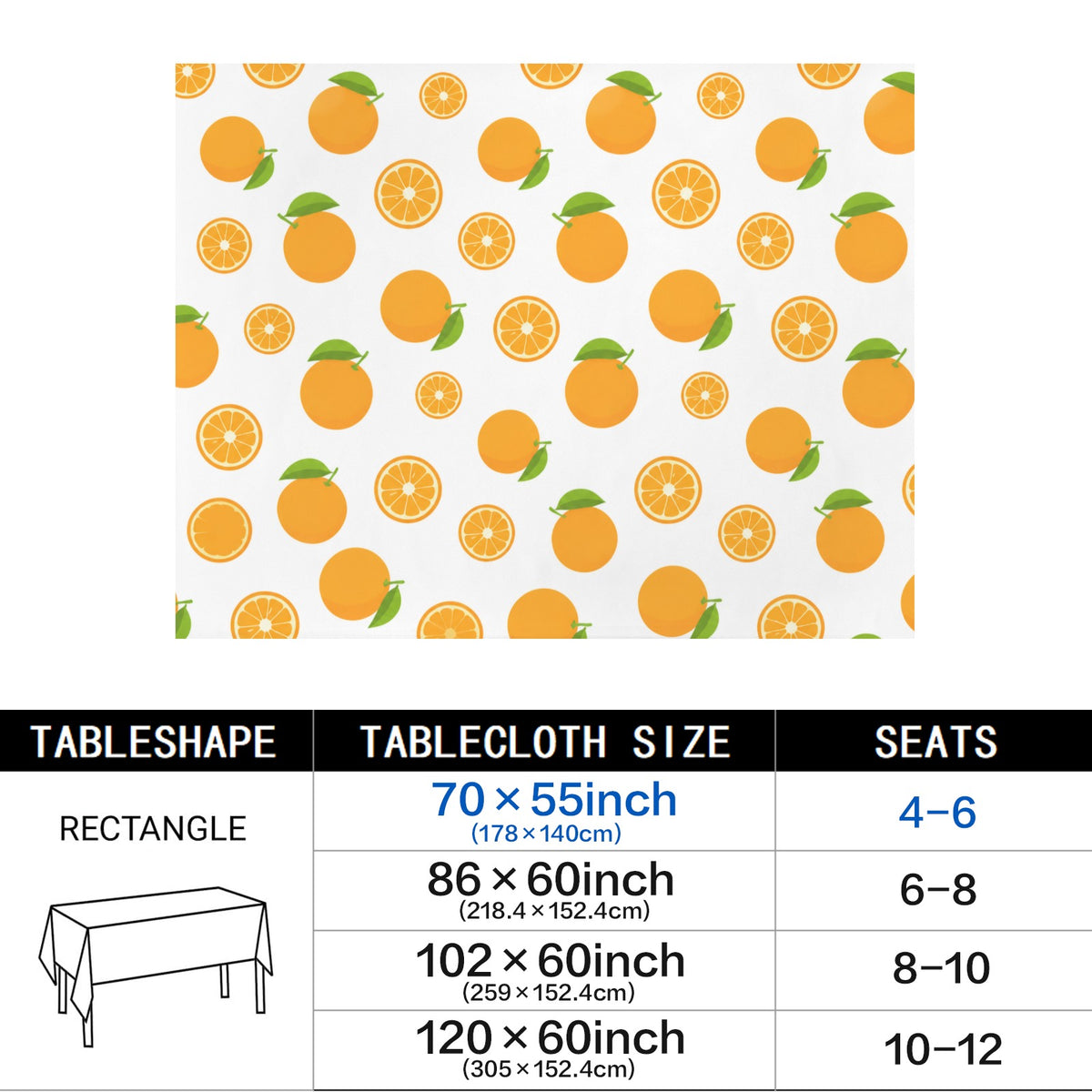 Seahorse Coral Fish 178cm x 140cm Rectangular Tablecloth 70x55inch (QUE)