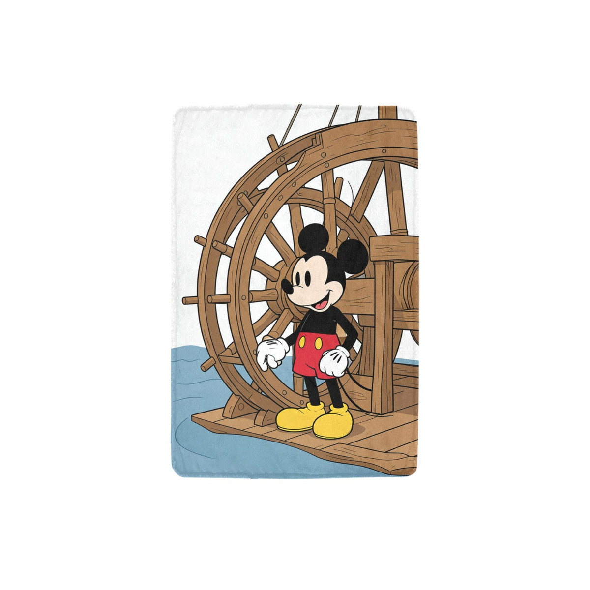 Mickey at the Paddlewheel 32 x 48 in Micro Fleece Blanket