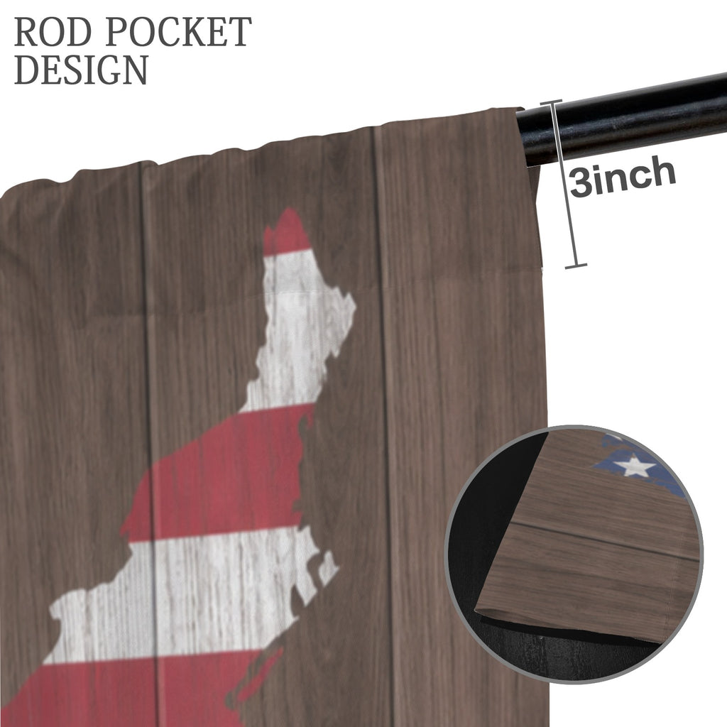 America Map: Every District 52 x 84 in Window Curtain Set