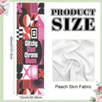 Glitchy Glam Chrome Bloom 12 x 40 in Polyester Peach Skin Tapestry