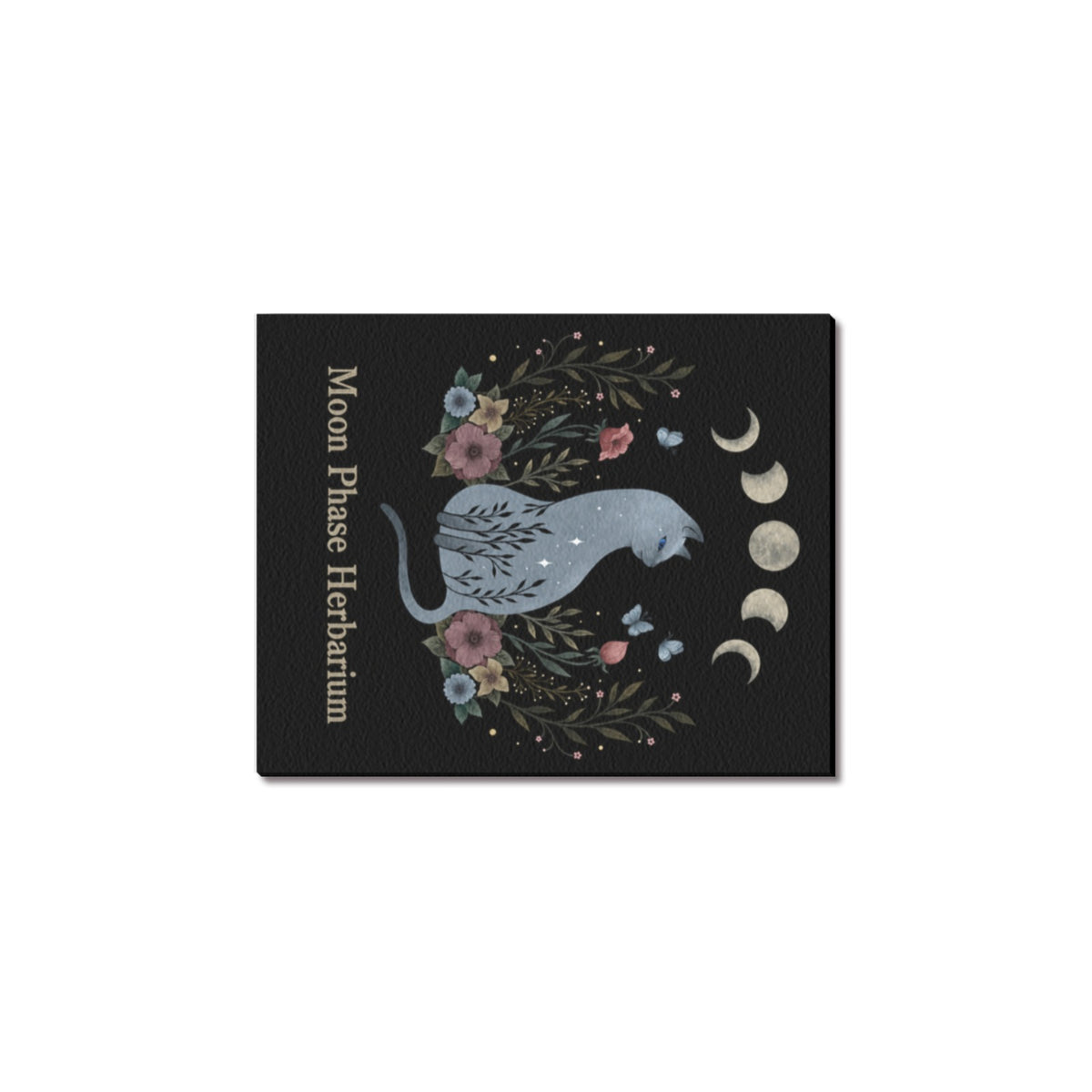 Moon Phase Herbarium Frame Canvas Print 8"x10"