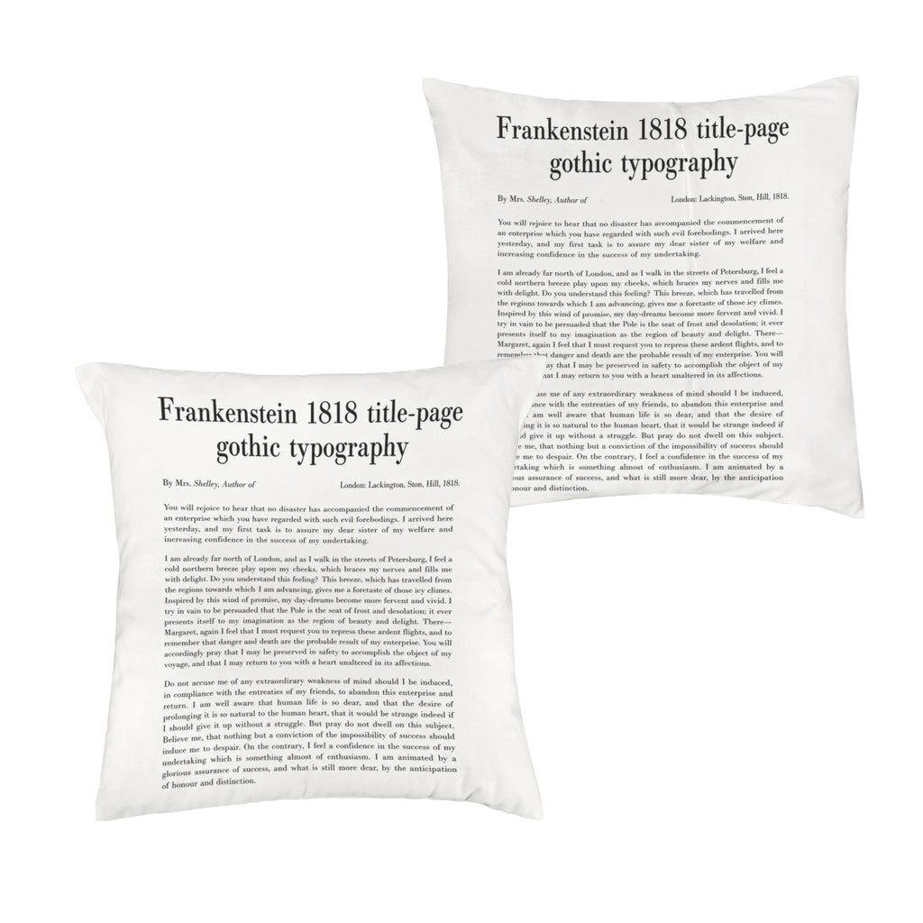 Gothic Title Page 16 x 16 in Envelope Pillow Case