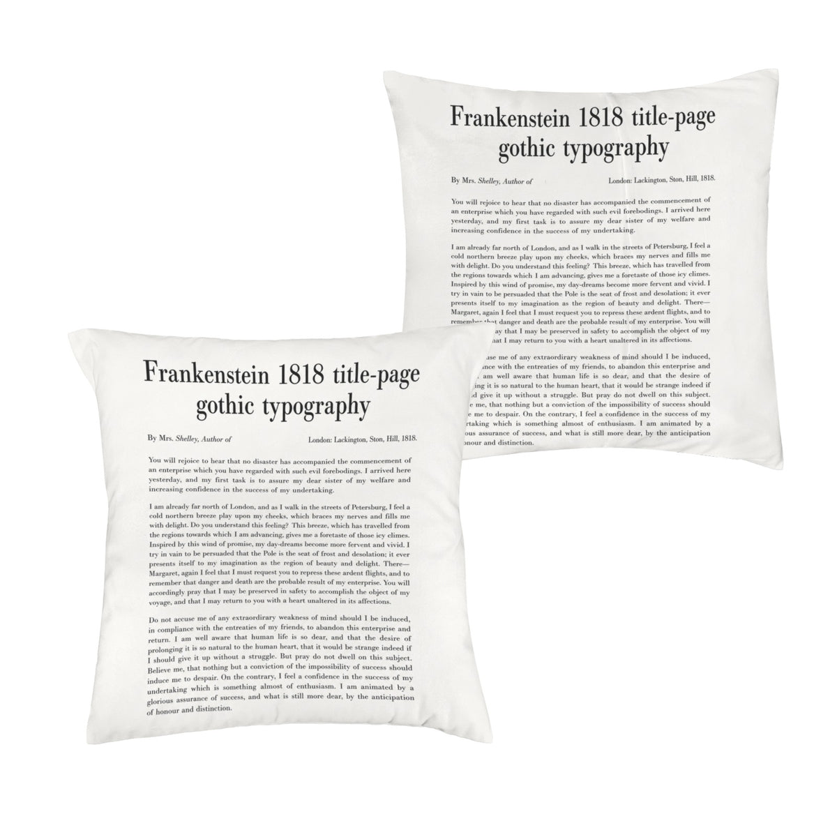 Gothic Title Page 16 x 16 in Envelope Pillow Case