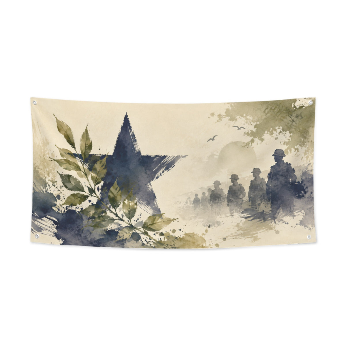 Ink and Leaf Gratitude 47 x 24 in Festival Banner