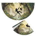 Tarzan Swings Across A Layered 36 x 18 in Semi Circle Flag