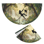 Tarzan Swings Across A Layered 36 x 18 in Semi Circle Flag
