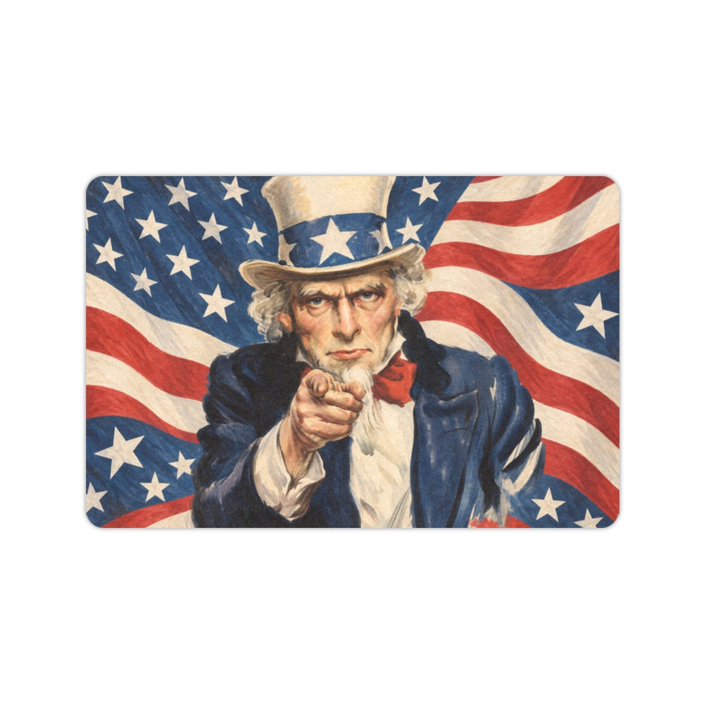 Uncle Sam Star Hat Banner 23.6 x 15.7 in Doormat