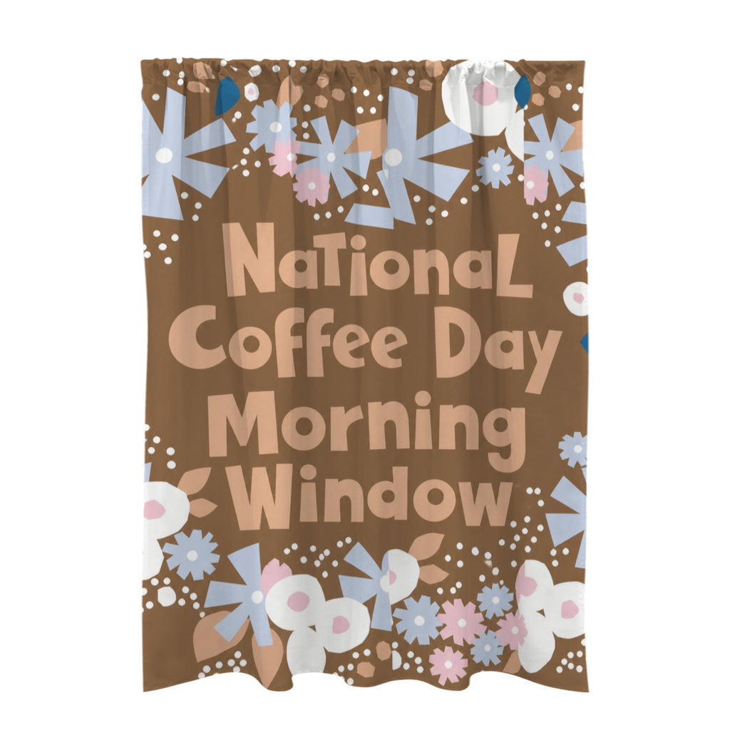 National Coffee Day Morning Window 51 x 72 in Door Curtain (QUE)