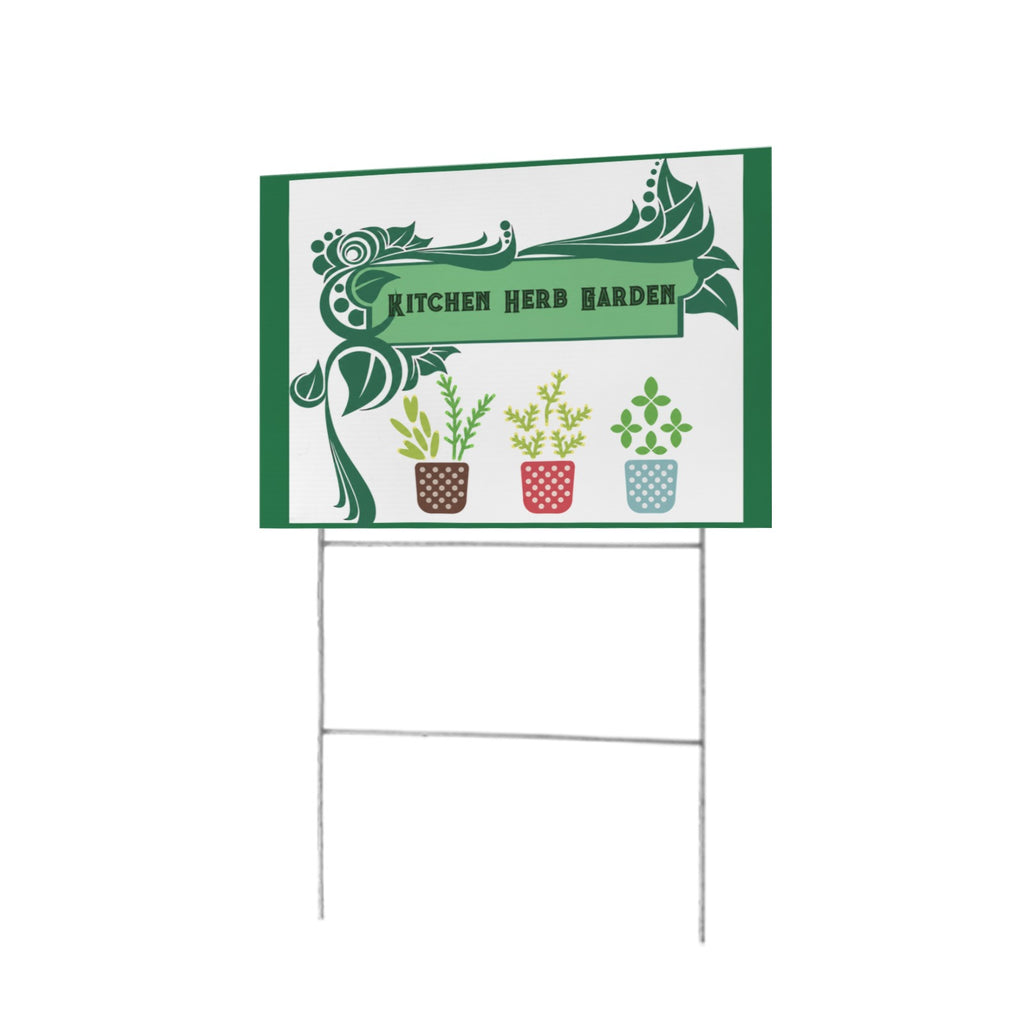 Kitchen Herb Garden 12 x 9 in House Sign