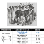Mother Deer 178cm x 140cm Rectangular Tablecloth 70x55inch (QUE)
