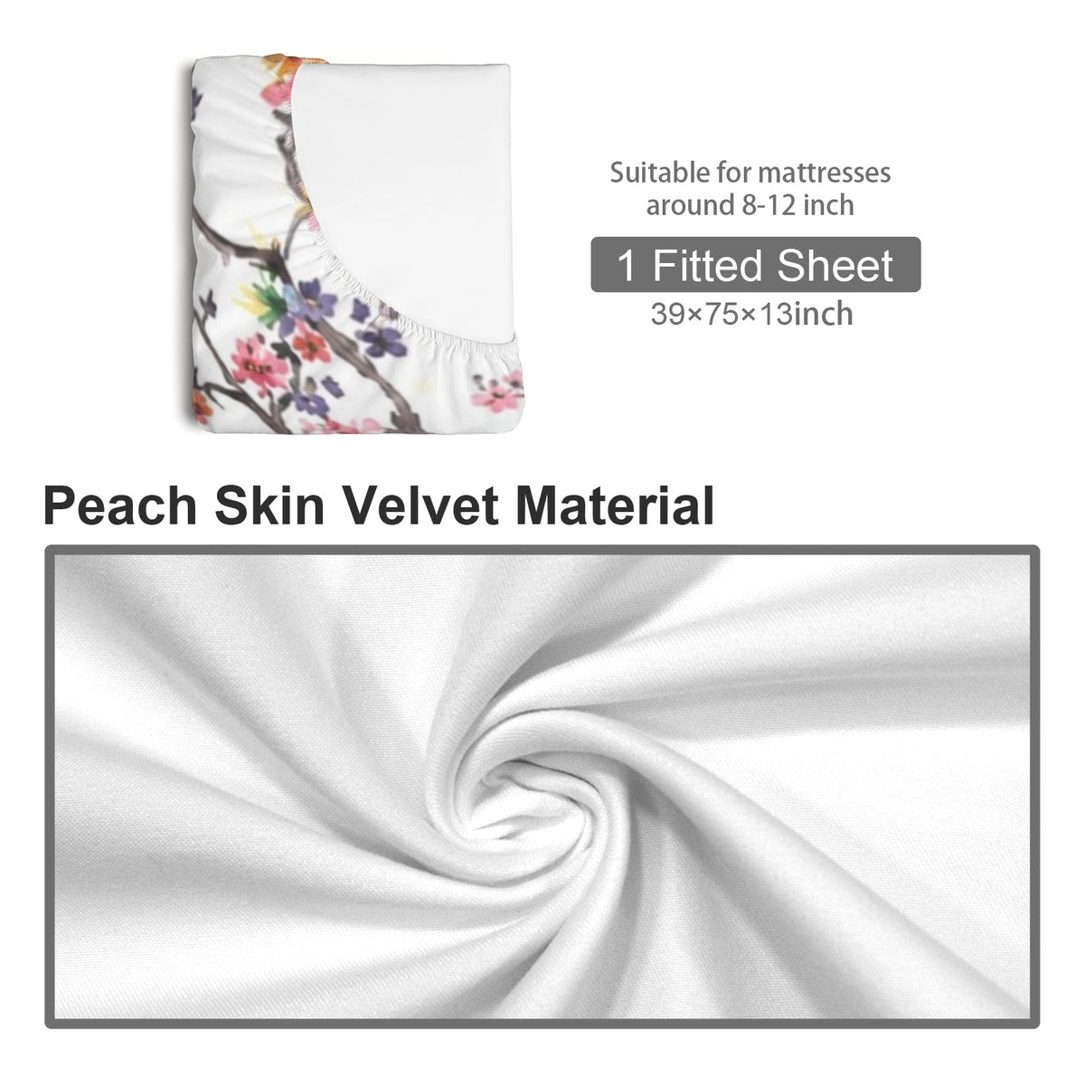 Opera Aesthetic Midnight Stage Fitted Sheet 39x75x13inch (QUE)