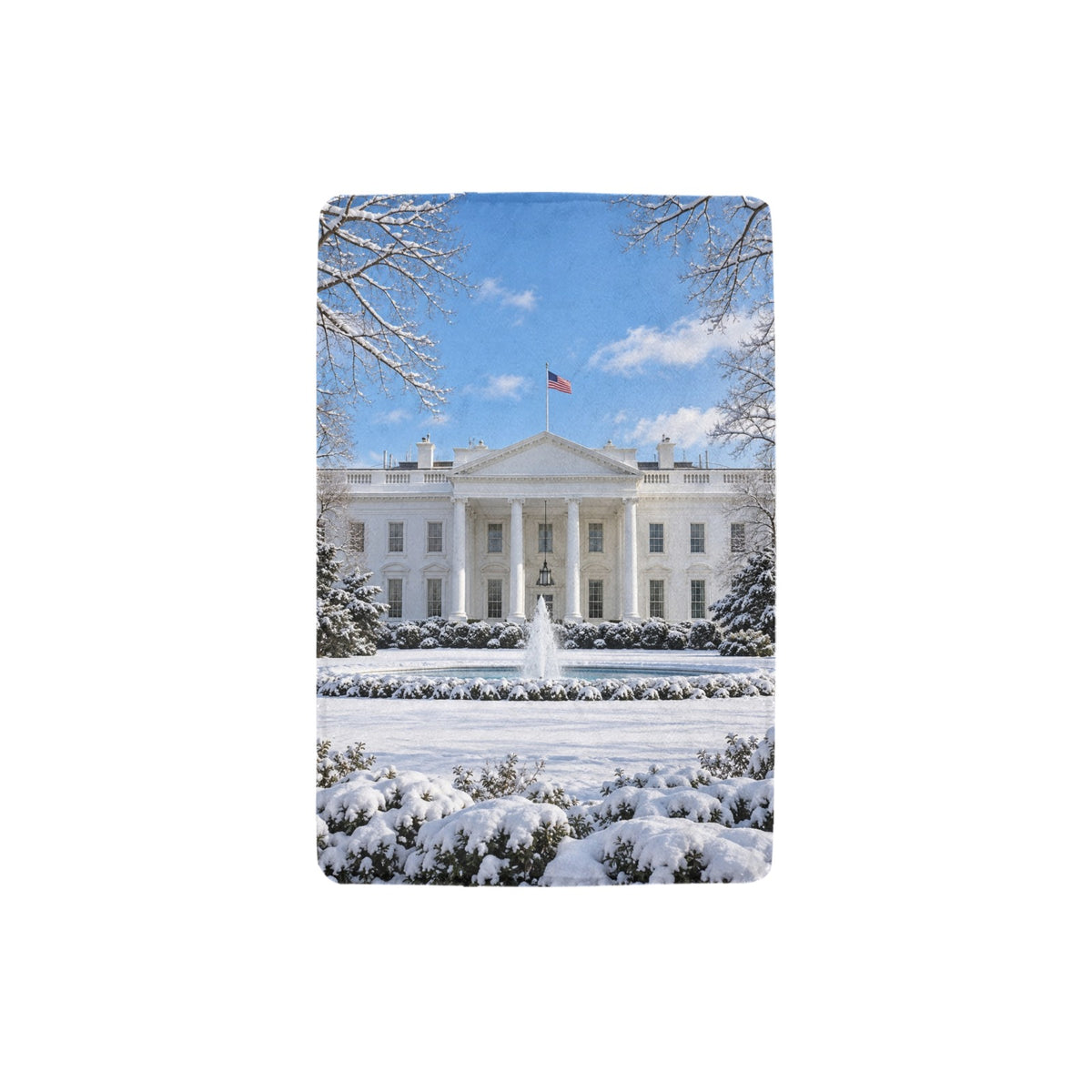 White House Portico Study 32 x 48 in Micro Fleece Blanket