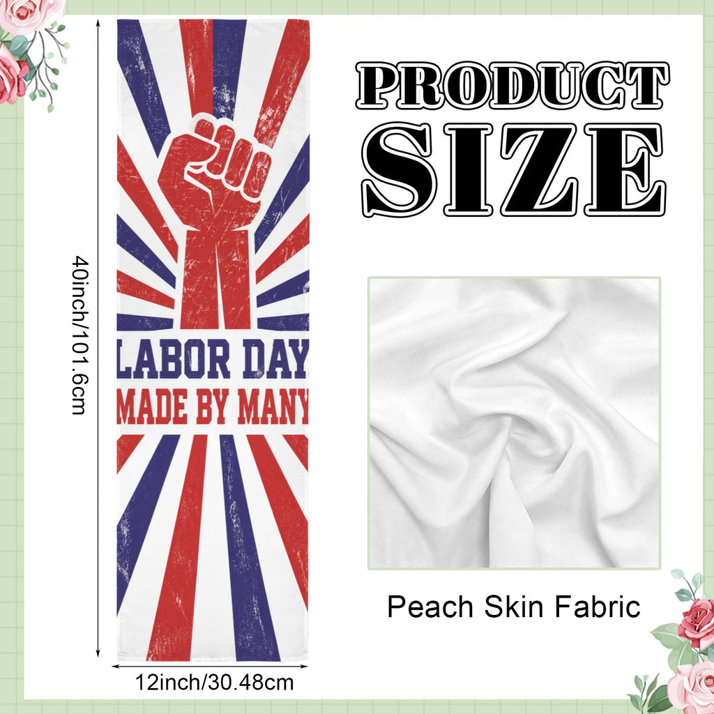 Labor Day, Made by Many 12 x 40 in Polyester Peach Skin Tapestry