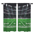 Football Season Field Lines 52 x 84 in Window Curtain Set