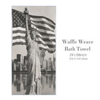 Liberty Monochrome Portrait 29"x58" (QUE) Waffle Weave Bath Towel