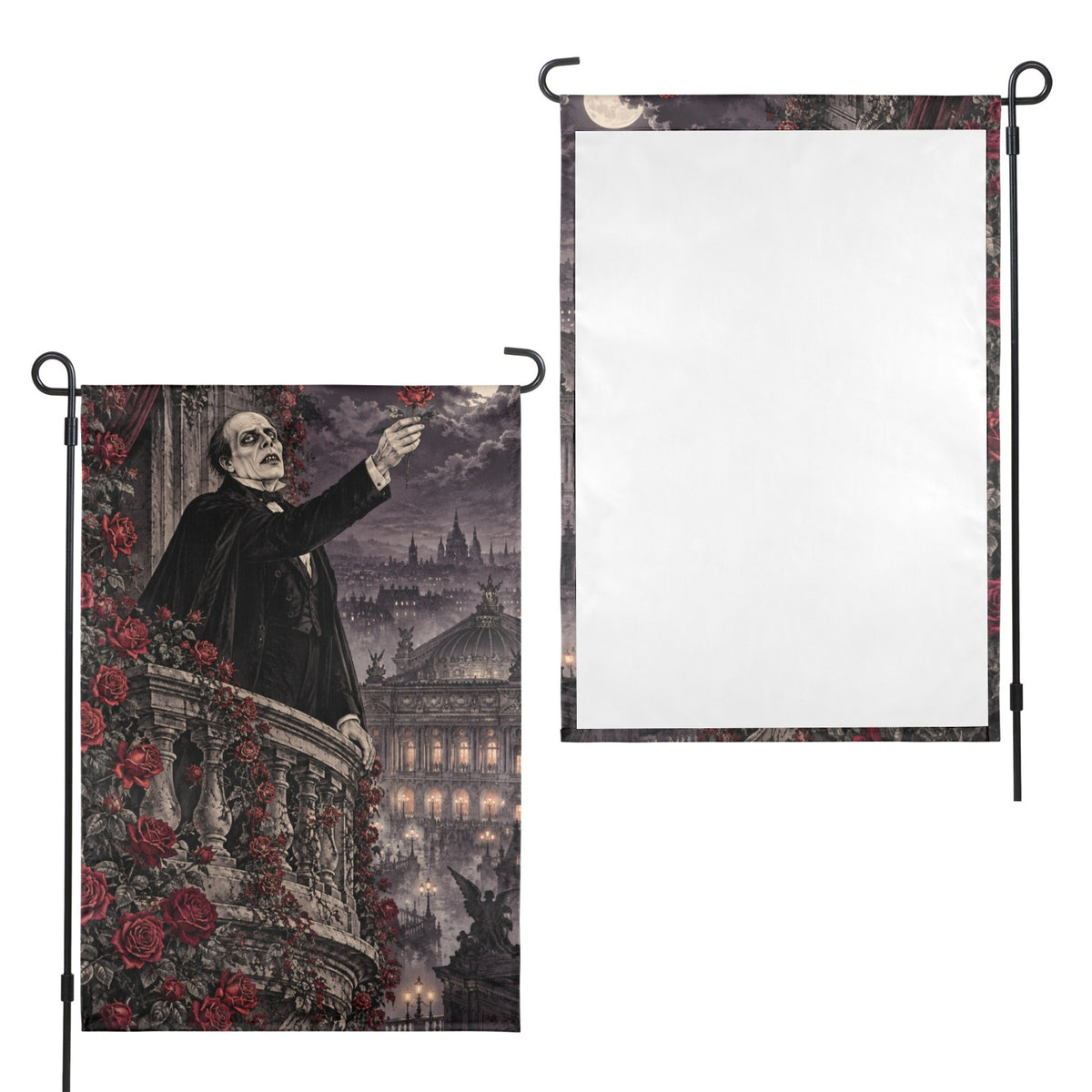 Phantom of the Opera 1925 rose balcony 12 x 18 in Garden Flag