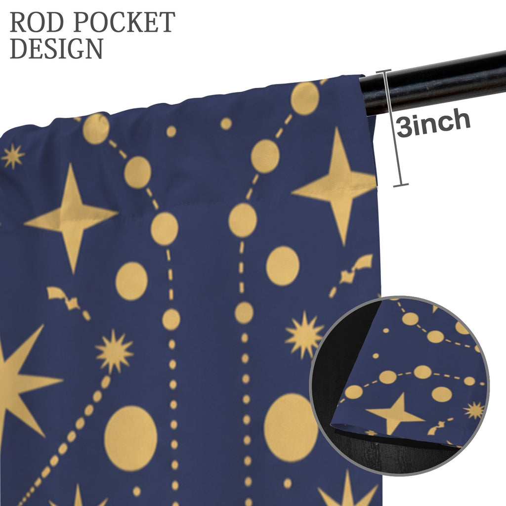 Boho Sun-Moon Balance 52 x 84 in Window Curtain Set