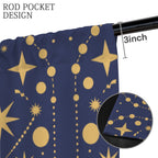 Boho Sun-Moon Balance 52 x 84 in Window Curtain Set