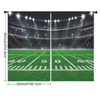 Football Season Field Lines 52 x 84 in Window Curtain Set
