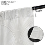 White Feather Scallops 52 x 84 in Window Curtain Set