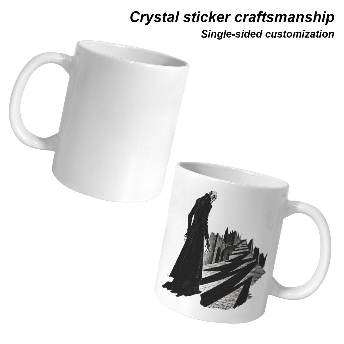 Orlok Clock Courtyard 11 oz White Ceramic Mug