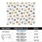 Gourd Leaf Border 178cm x 140cm Rectangular Tablecloth 70x55inch (QUE)
