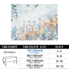 Nautical Starfish 178cm x 140cm Rectangular Tablecloth 70x55inch (QUE)