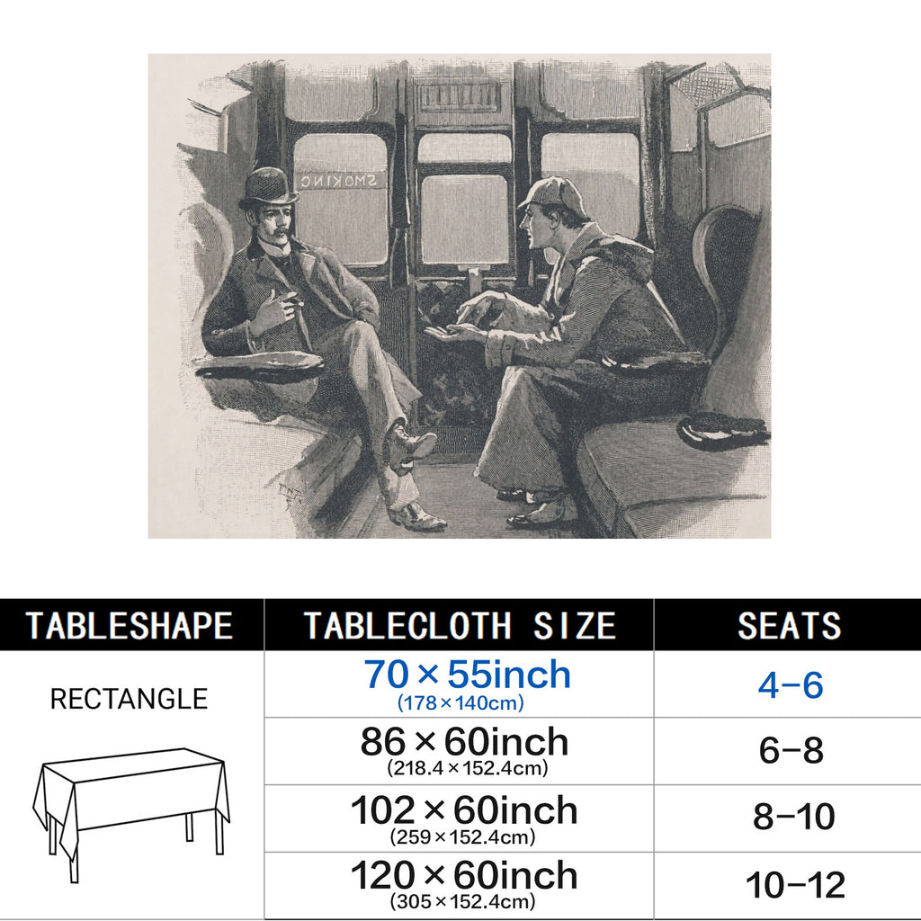 Baker Street 178cm x 140cm Rectangular Tablecloth 70x55inch (QUE)