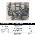 Baker Street 178cm x 140cm Rectangular Tablecloth 70x55inch (QUE)