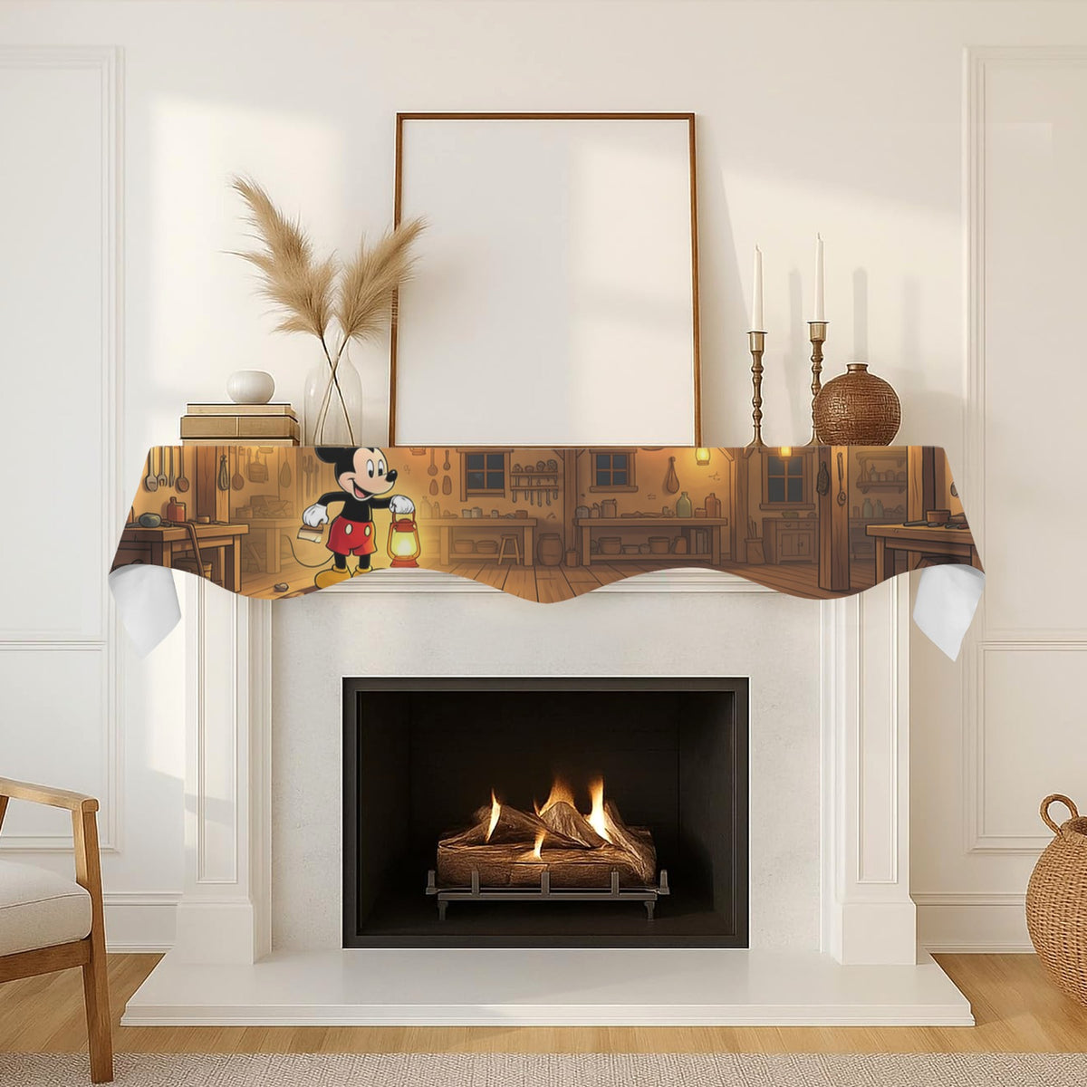 Lantern Workshop — 200cm x 43.1cm Fireplace Cloth (QUE)
