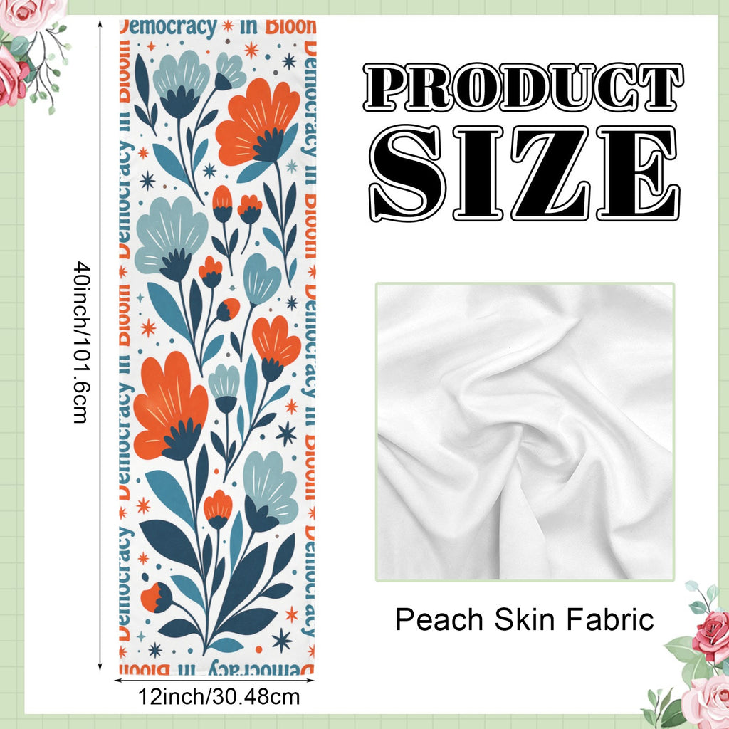 Democracy in Bloom 12 x 40 in Polyester Peach Skin Tapestry