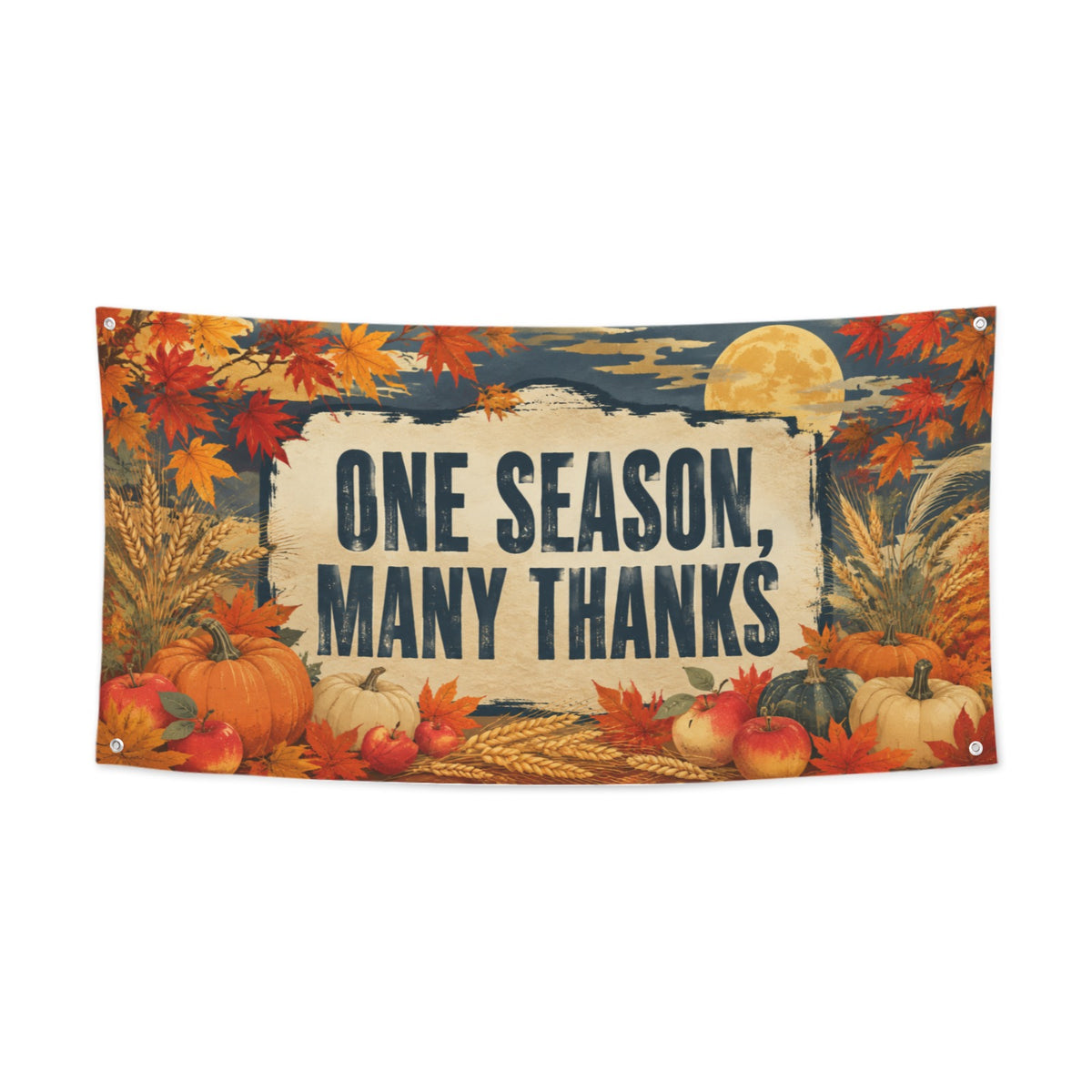 Many Autumn Thanks 47 x 24 in Festival Banner