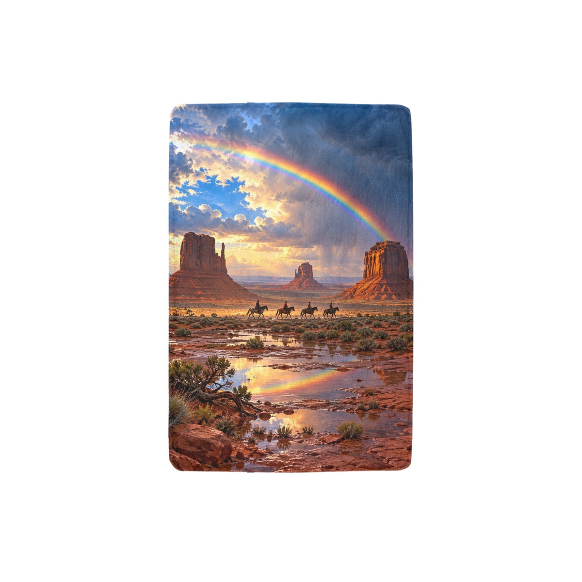 Monument Valley Rainbow 32 x 48 in Micro Fleece Blanket