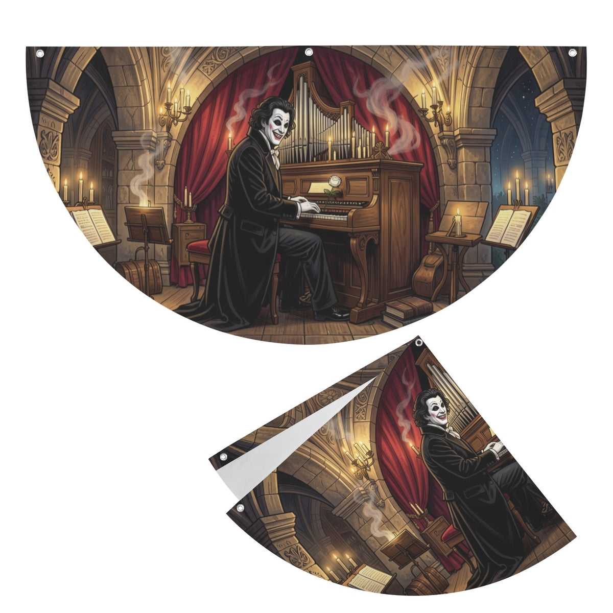 The Phantom Of The Opera 36 x 18 in Semi Circle Flag