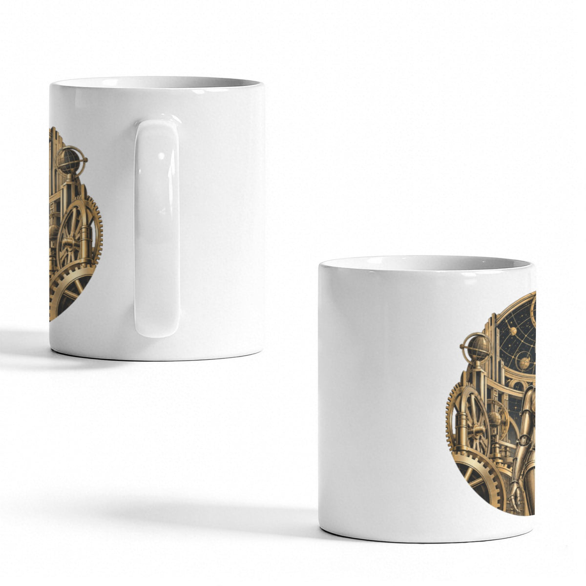 Robot Maria Observatory 11 oz White Ceramic Mug