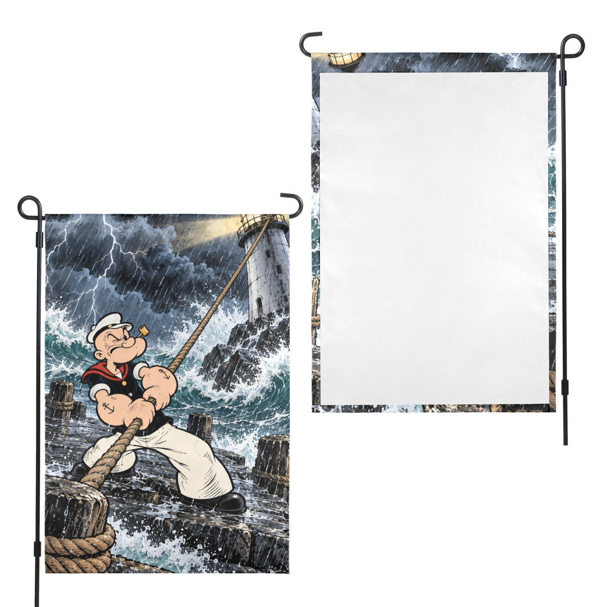 Squall Lighthouse Popeye 12 x 18 in Garden Flag