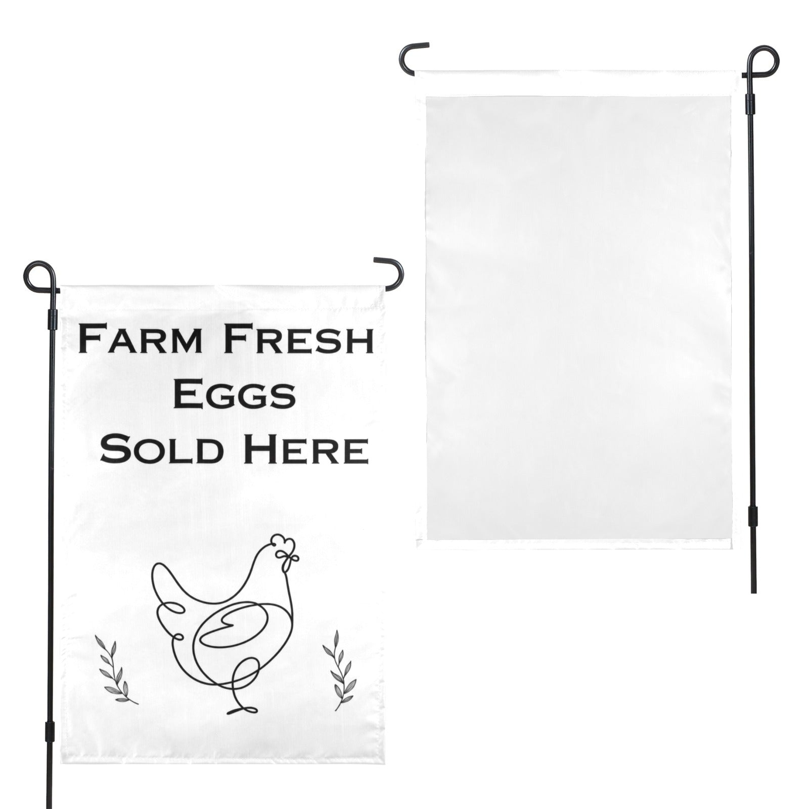 Farm Fresh Eggs Sold Here 12 x 18 in Garden Flag