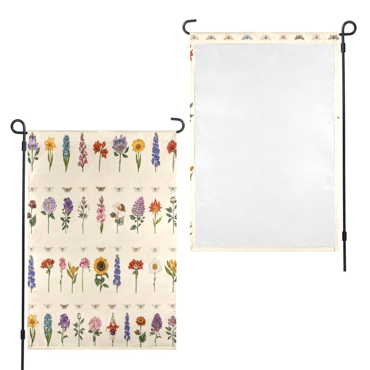 Botanical Moth Plate 12 x 18 in Garden Flag