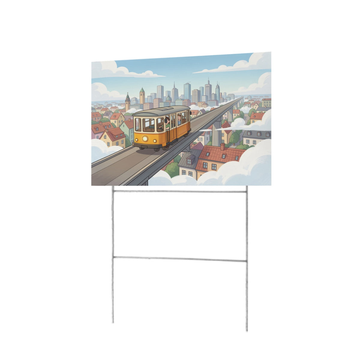 Skybridge Trolley Oswald 12 x 9 in House Sign