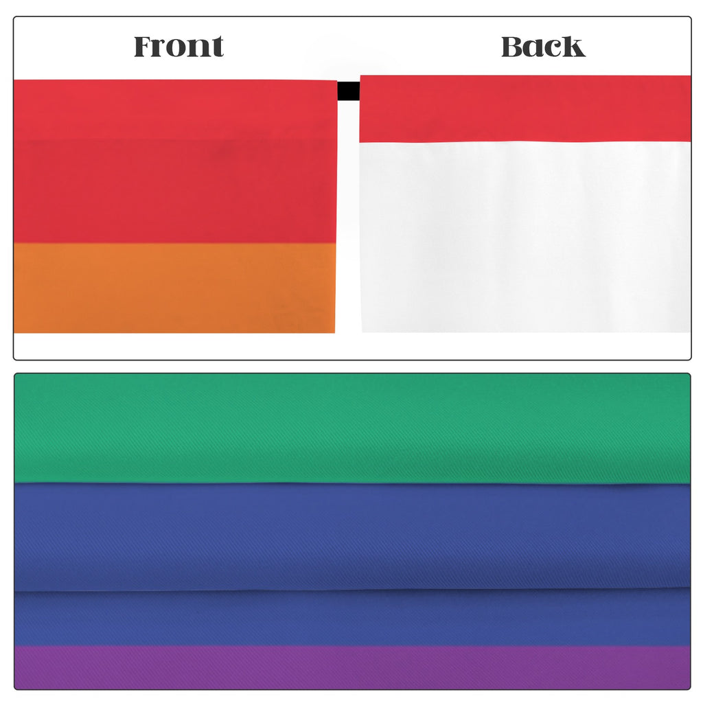 Rainbow Minimalist Stripes 52 x 84 in Window Curtain Set