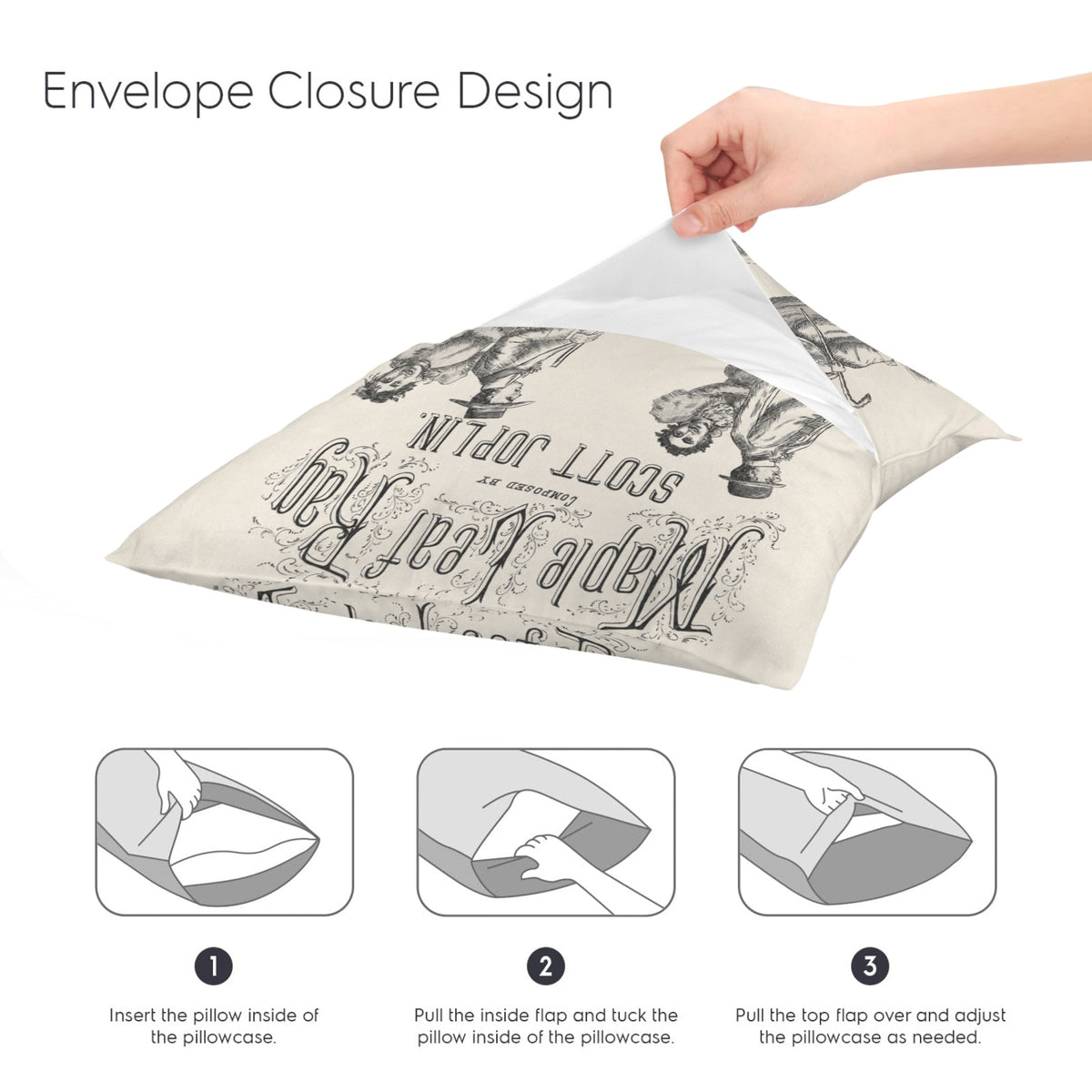 Maple Leaf Rag first edition 16 x 16 in Envelope Pillow Case
