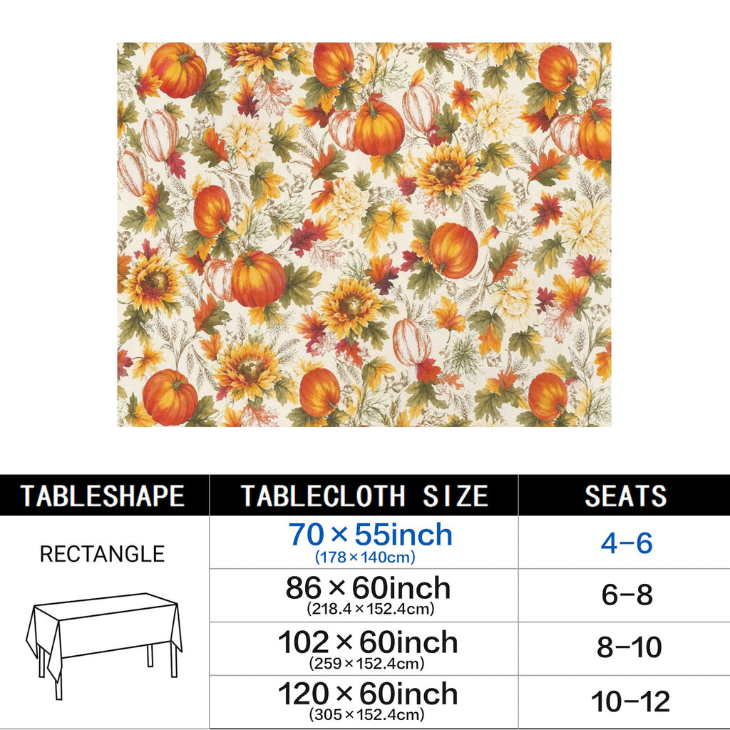 Classic Rose Garden 178cm x 140cm Rectangular Tablecloth 70x55inch (QUE)