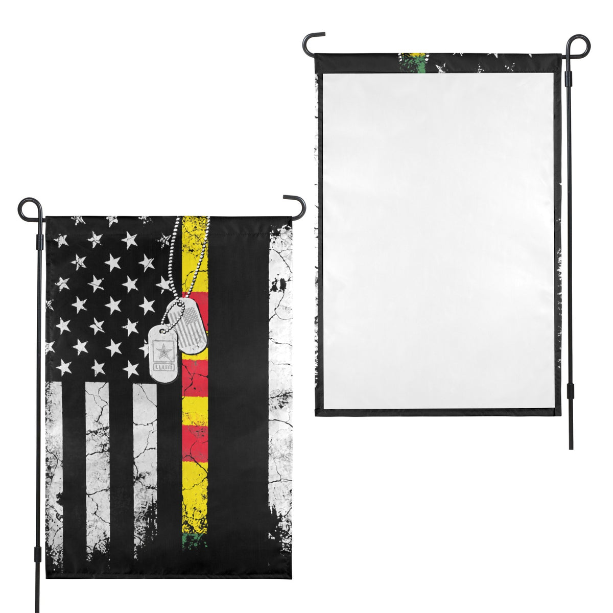 Veterans Day united by service 12 x 18 in Garden Flag