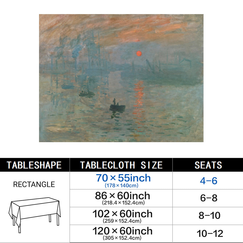 Impression Sunrise 178cm x 140cm Rectangular Tablecloth 70x55inch (QUE)