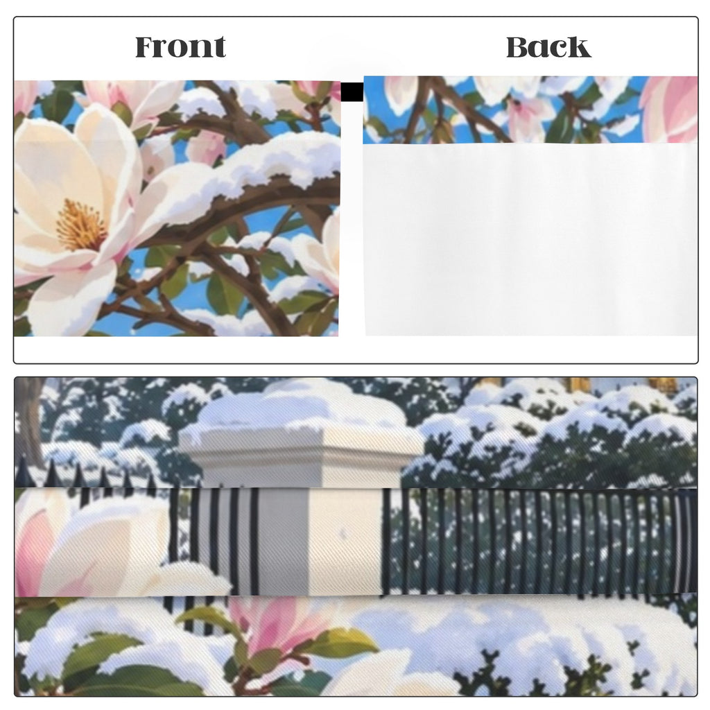 White House Winter Magnolia Promenade 52 x 84 in Window Curtain Set
