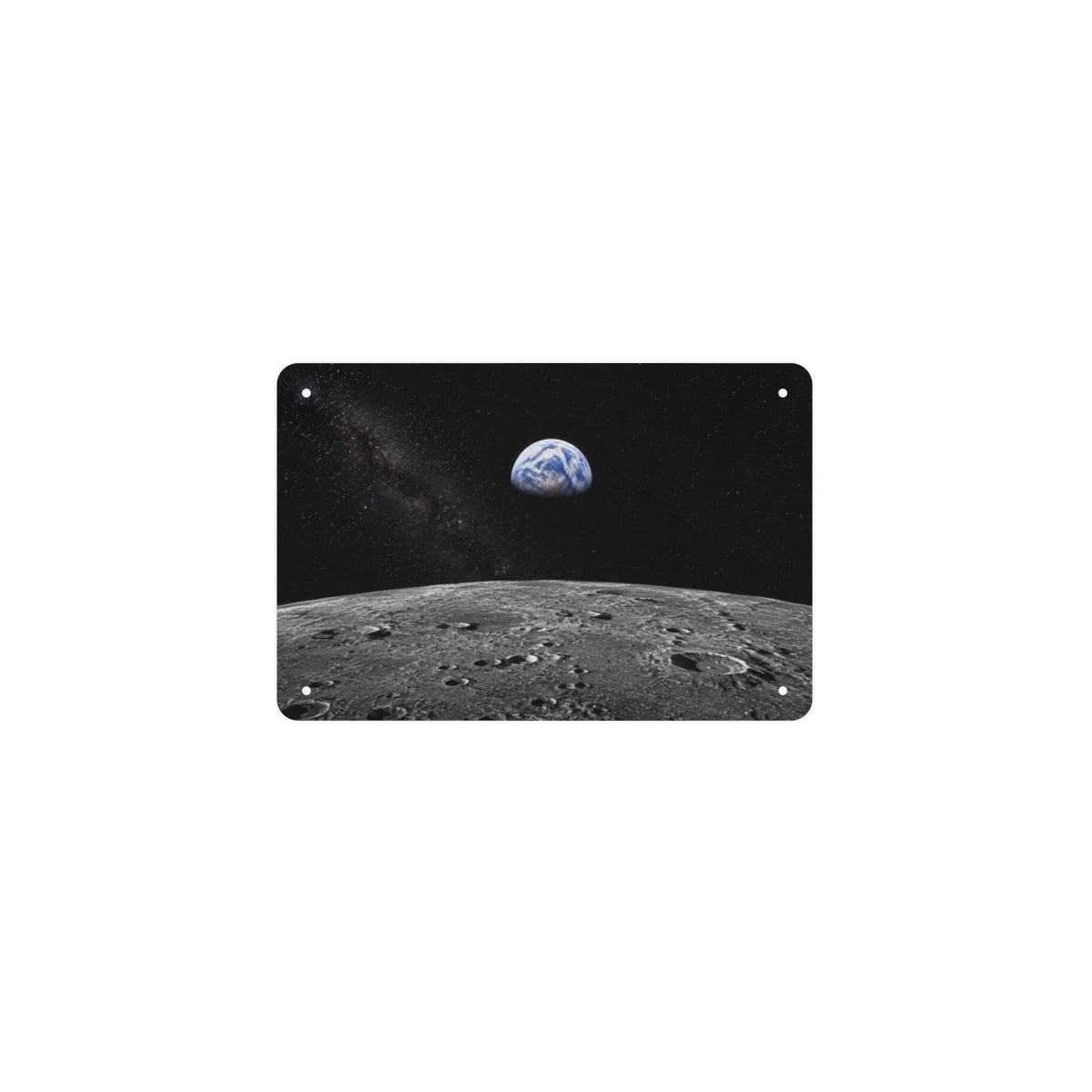 Earthrise Lunar Horizon 12 x 8 in Metal Tin Sign