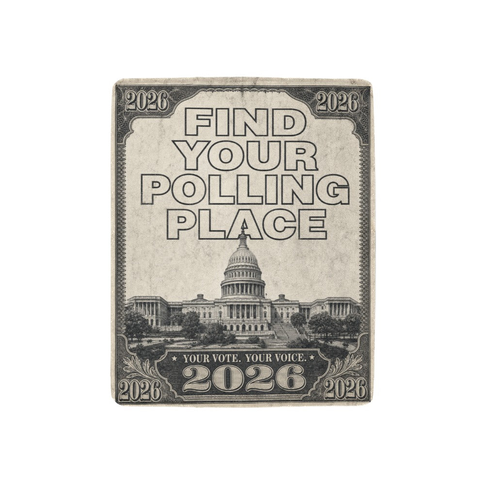 Find Your Polling Place 32 x 48 in Micro Fleece Blanket